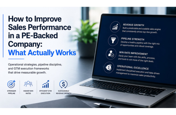 Improve sales performance in a PE-backed company strategy illustration