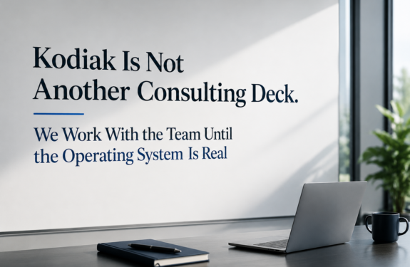 Sales transformation operating system showing how strategy becomes consistent sales execution through coaching, pipeline management, and leadership alignment.